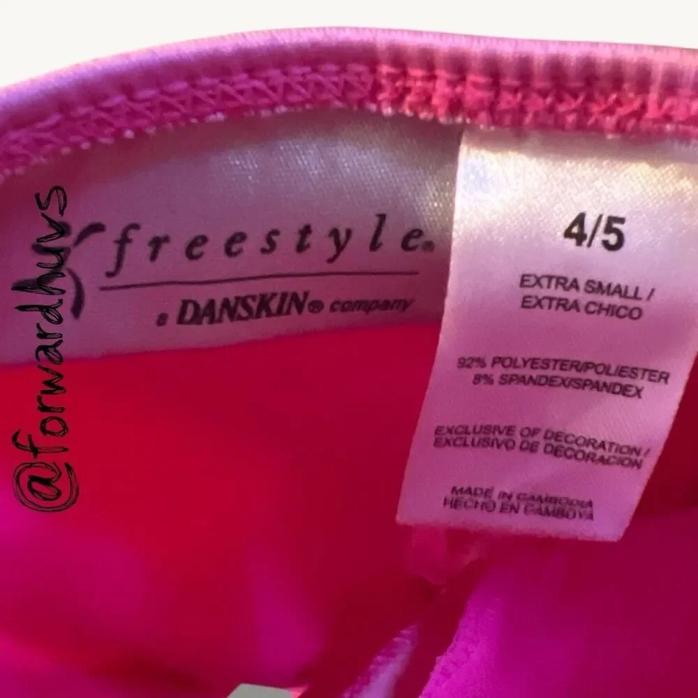 Freestyle by Danskin Pink Gymnastics Leotard 4/5